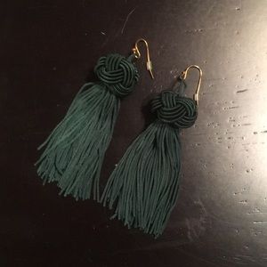 Emerald Bauble Bar Earings